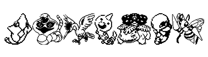 Pokemon pixels 1  Free Fonts Download