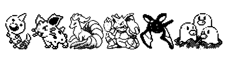 Pokemon pixels 1  Free Fonts Download