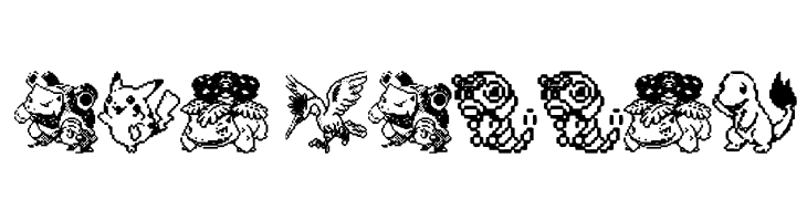Pokemon pixels 1  Free Fonts Download