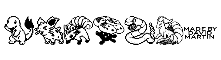 Pokemon pixels 1  Free Fonts Download