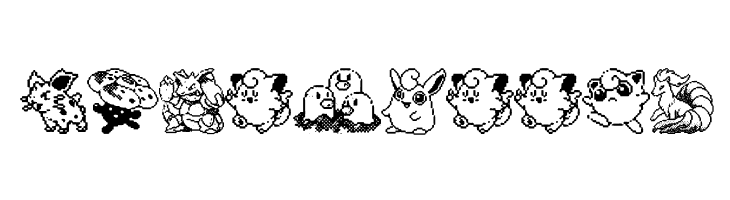 Pokemon pixels 1  Free Fonts Download