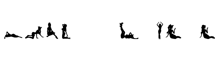 Silhouettes from Poser LT  Free Fonts Download