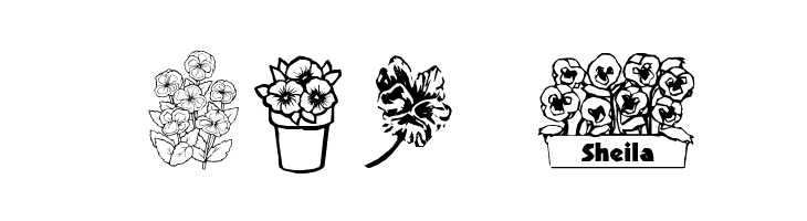 pansies4sheila  Free Fonts Download
