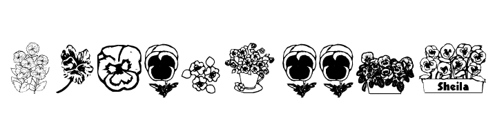 pansies4sheila  Free Fonts Download