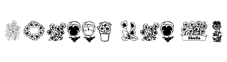 pansies4sheila  Free Fonts Download
