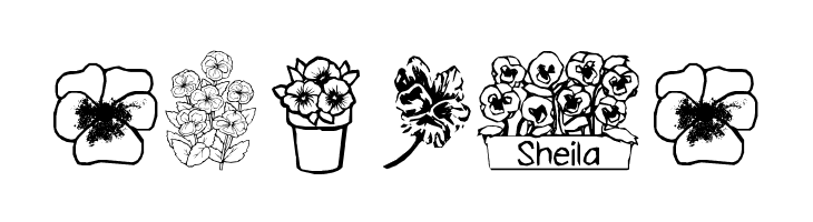 pansies4sheila  Free Fonts Download