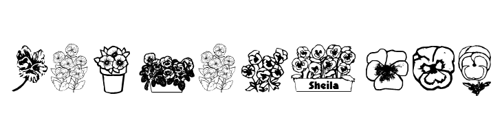 pansies4sheila  Free Fonts Download