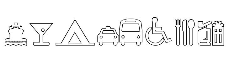 Travelcons Outline  Free Fonts Download