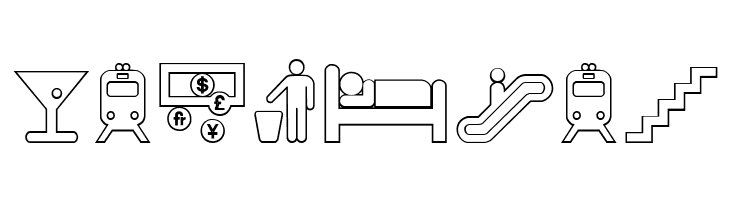 Travelcons Outline  Free Fonts Download