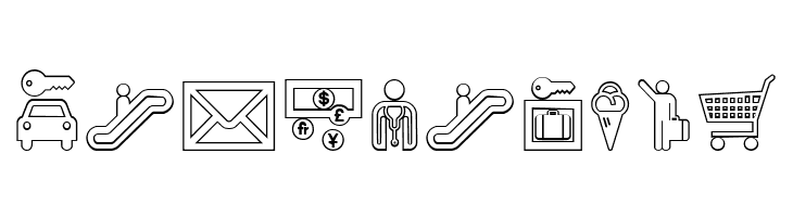 Travelcons Outline  Free Fonts Download