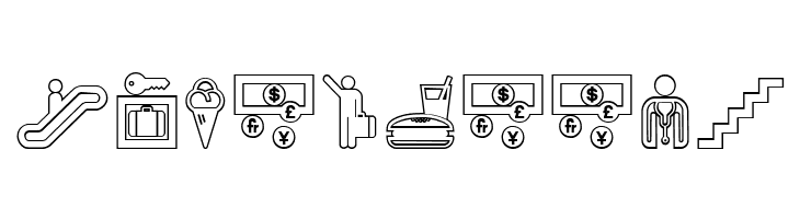 Travelcons Outline  Free Fonts Download