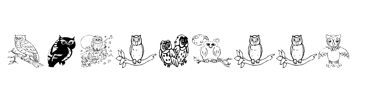 AEZ Owls for Traci  Free Fonts Download