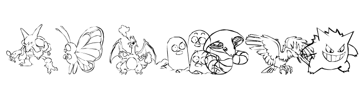 LMS Poke'mon Master DingBat  Free Fonts Download