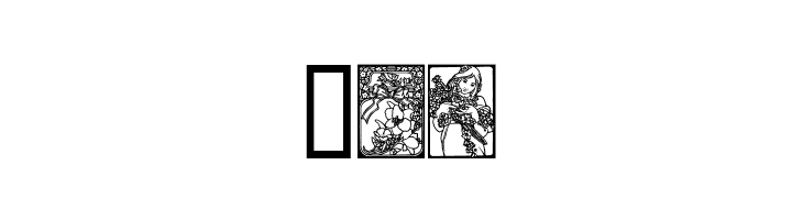 Art Nouveau Flowers  Free Fonts Download