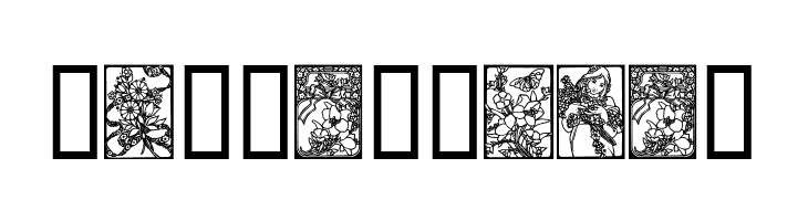 Art Nouveau Flowers  Free Fonts Download