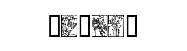 Art Nouveau Flowers  Free Fonts Download