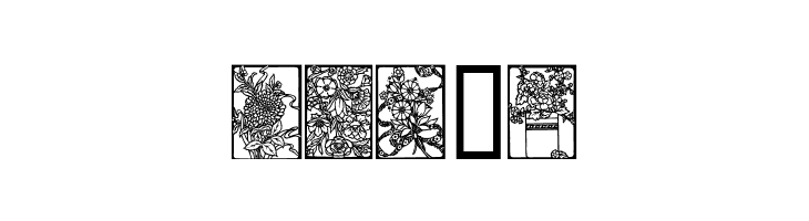 Art Nouveau Flowers  Free Fonts Download