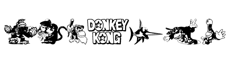 Donkey Kong World  Free Fonts Download