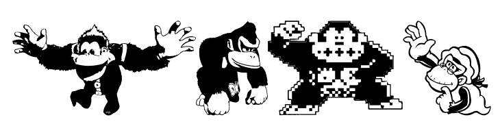 Donkey Kong World  Free Fonts Download