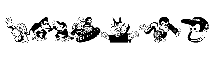 Donkey Kong World  Free Fonts Download