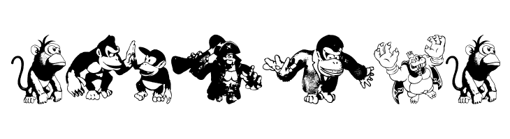 Donkey Kong World  Free Fonts Download