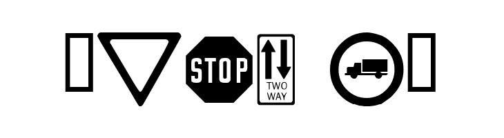 wmroadsigns  Free Fonts Download