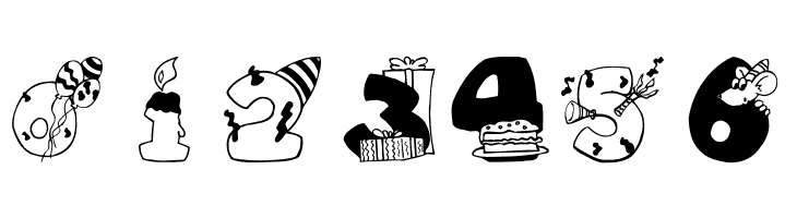 BirthdayDigits  Free Fonts Download