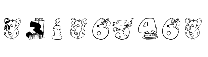 BirthdayDigits  Free Fonts Download