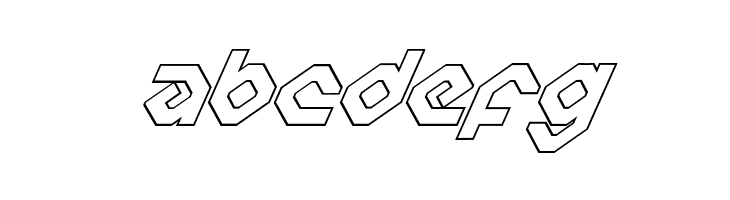 Charlie's Angles Italic Outline  Free Fonts Download