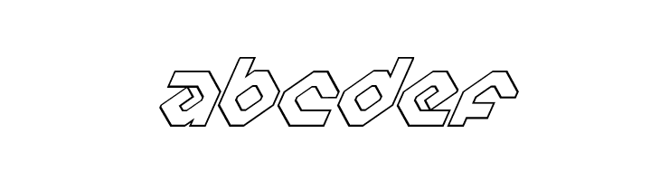 Charlie's Angles Italic Outline  Free Fonts Download