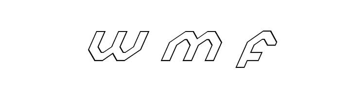 Charlie's Angles Italic Outline  Free Fonts Download