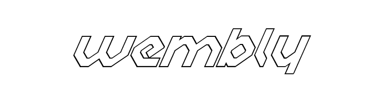 Charlie's Angles Italic Outline  Free Fonts Download