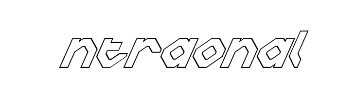 Charlie's Angles Italic Outline  Free Fonts Download