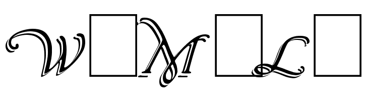 Wrenn Initials Shadowed  Free Fonts Download