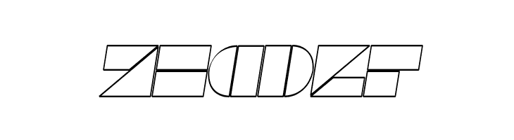 Drebiek Expanded Outline Italic  Free Fonts Download