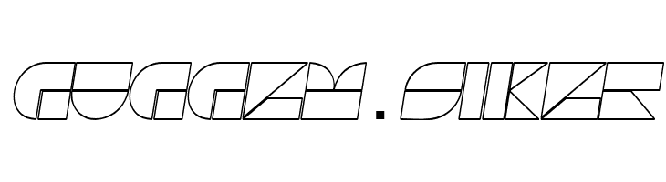 Drebiek Expanded Outline Italic  Free Fonts Download