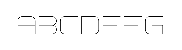 ABCDEFG Trivial UltraLight Font