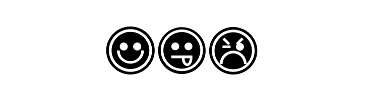 Emoticons Outline  Free Fonts Download