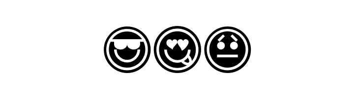 Emoticons Outline  Free Fonts Download