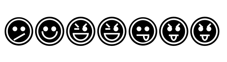 Emoticons Outline  Free Fonts Download