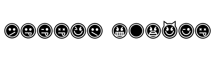 Emoticons Outline  Free Fonts Download