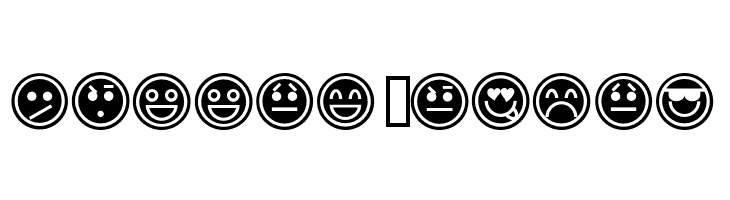 Emoticons Outline  Free Fonts Download