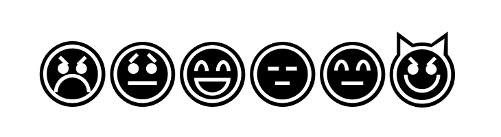 Emoticons Outline  Free Fonts Download