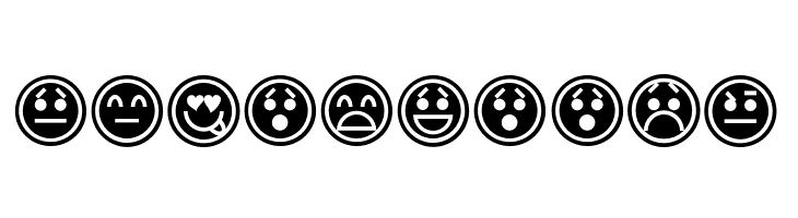 Emoticons Outline  Free Fonts Download