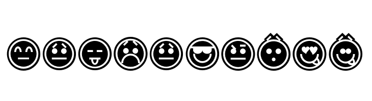 Emoticons Outline  Free Fonts Download