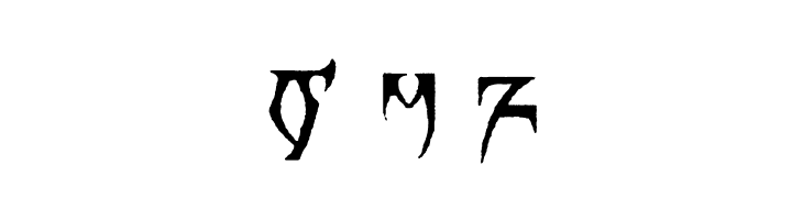 Daedric Runes  Free Fonts Download