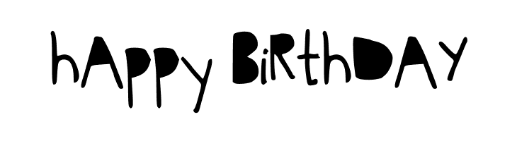 hAppy%2BBiRthDAY Skinny Black Font