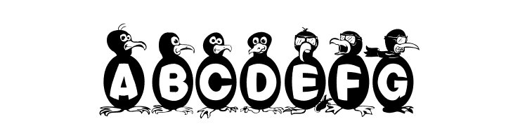 Flying Penguin  Free Fonts Download