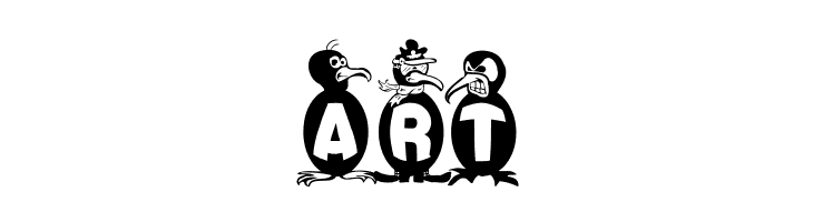 Flying Penguin  Free Fonts Download