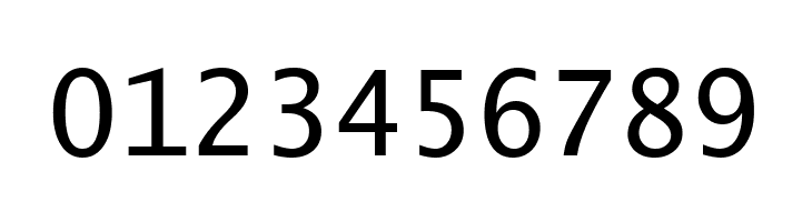 0123456789 Lucida Console Font